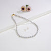 6.0-7.0mm White Mix Freshwater Pearl Necklace Set - AA Quality