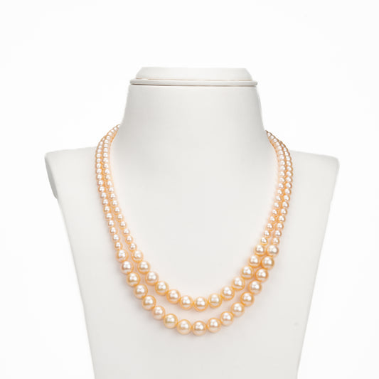 9.0-10.0mm Mix Pink Freshwater Pearl Necklace Set - AA Quality