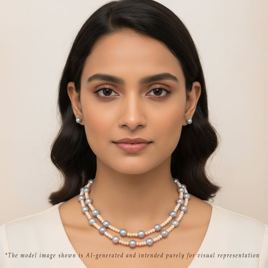 Mix Multicolor Freshwater Pearl Necklace Set - AA Quality