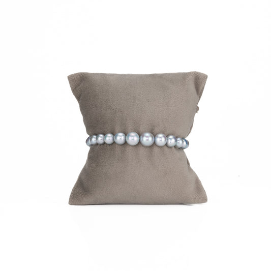 Grading Grey Round Akoya Saltwater Pearl Bracelet - AA Quality