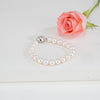 8.0-9.0mm White Round Grading Akoya Saltwater Pearl Bracelet - A Quality