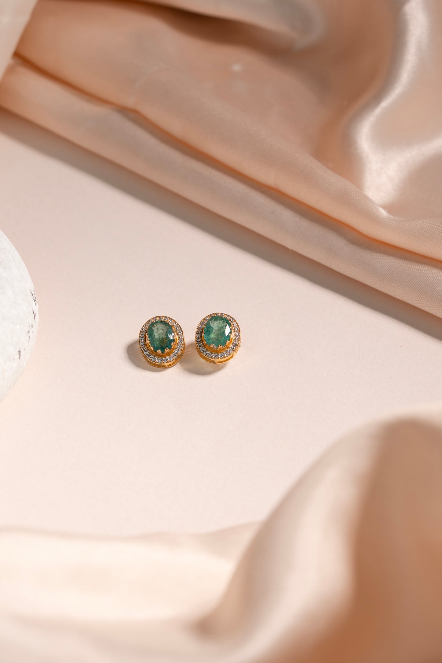 Elegant Emerald Stone Earrings