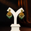 Artistic Ememrald Pearl Stone Earrings