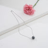 13.0-14.0mm Black Tahitian Saltwater Pearl With 18K White Gold Chain - AAA Quality