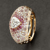 Solitaire Heart Diamond with Sapphire Ring