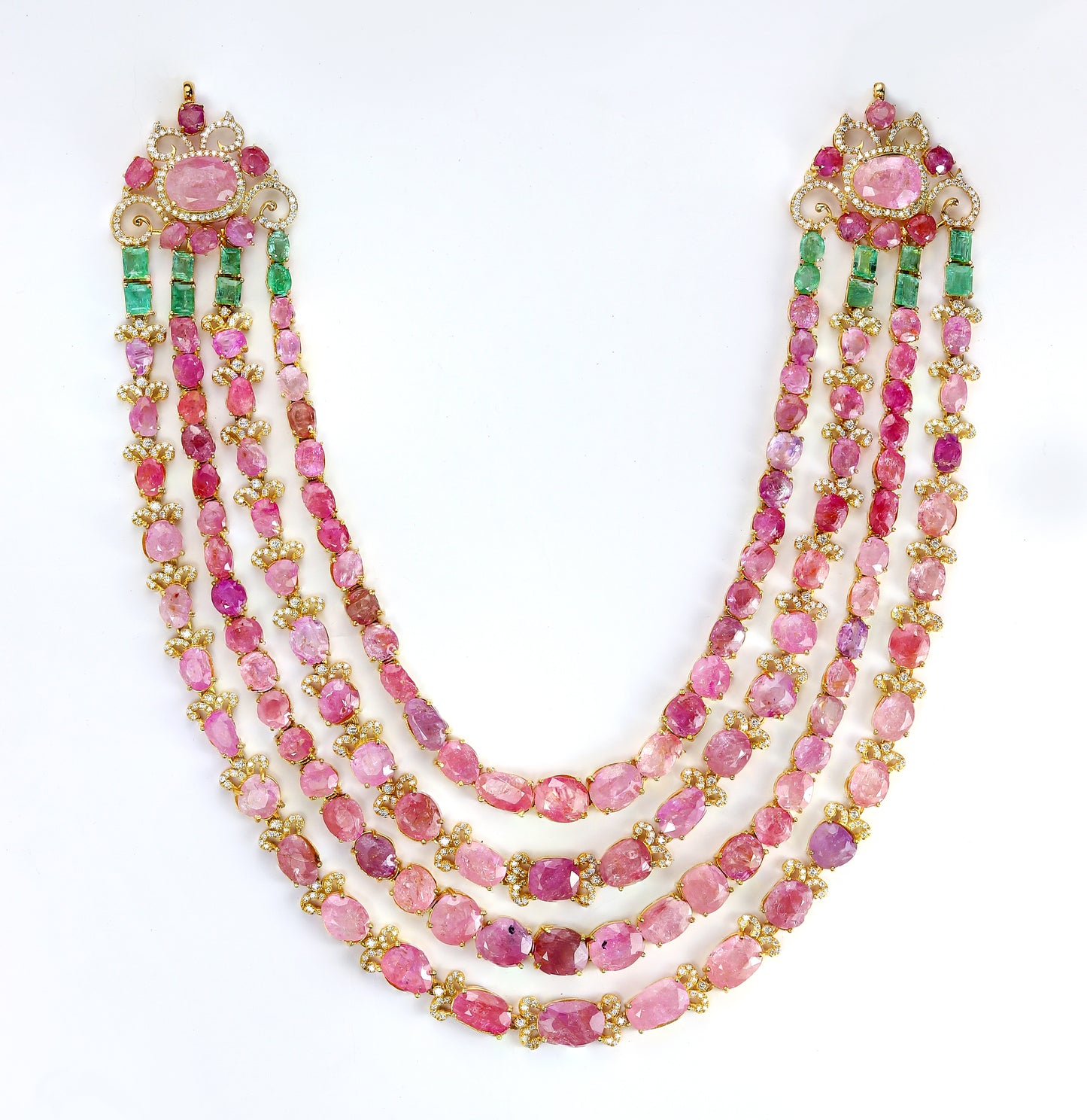 Rare Burmies Rubies and Diamonds Necklace Set