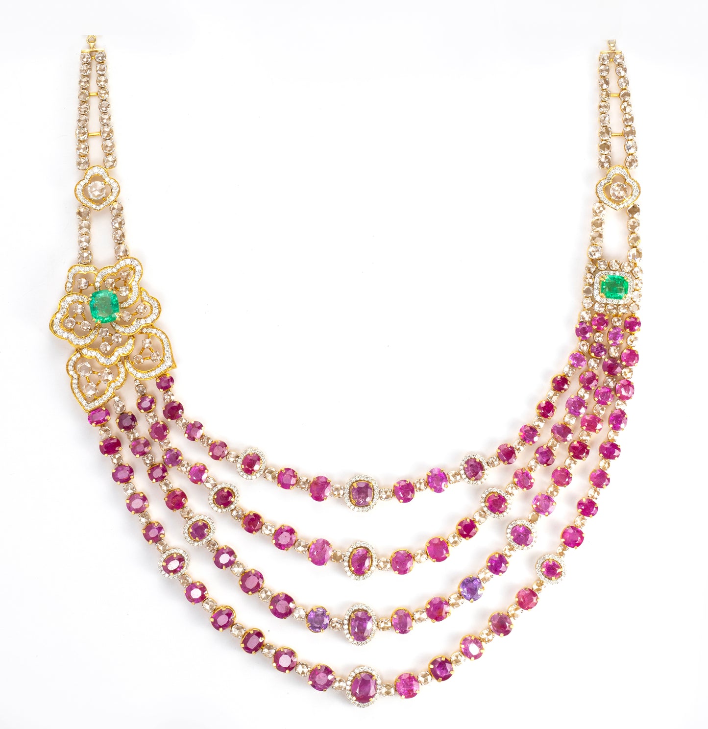 Designer Ruby Diamond Necklace