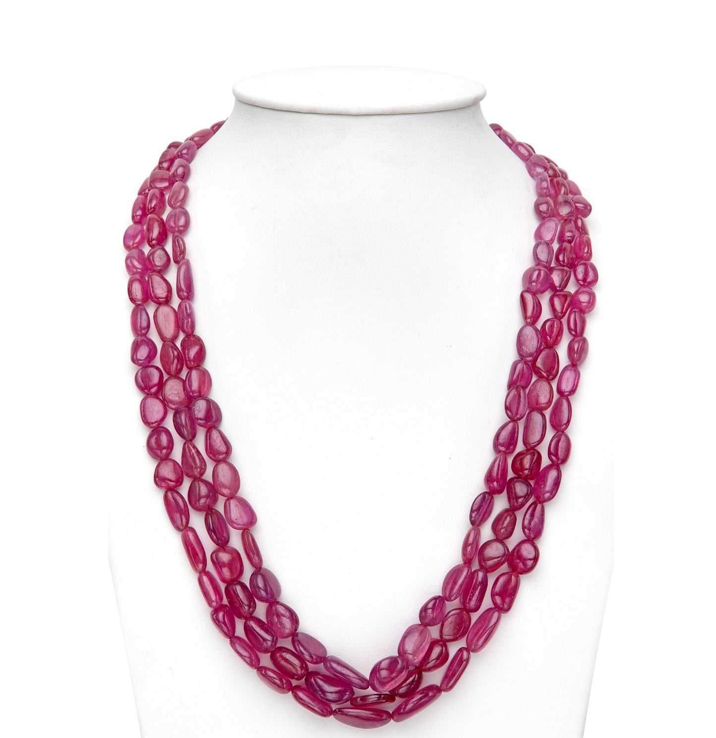 Natural Ruby Beads Necklace