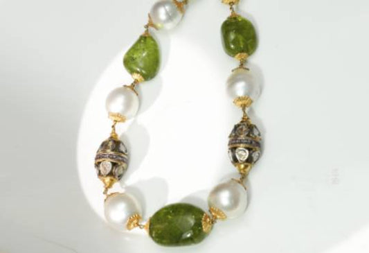Changing Trends In India Bridal Green Kundan Necklace Jewellery & Shopping