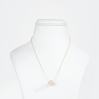 Graceful Pink Round Freshwater Pearl Necklace