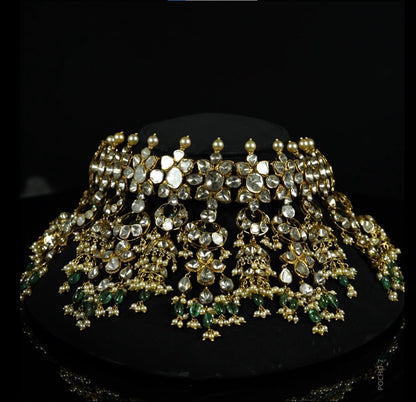 Intriguing Polki Emerald Choker