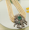 Sophisticated Pearl Polki Necklace Set
