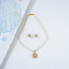 Latest White Stone Freshwater Pearls Necklace Set