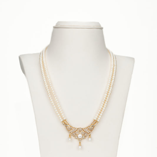 Exciting White Stone Freshwater  Pearls Necklace Set