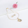 Stunning Green Stone Freshwater Pearl Necklace Set