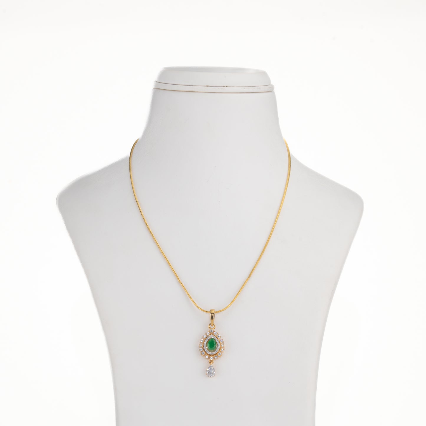 Luminous Green Color Stone Necklace Set