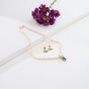 Clustered Blue Stone Freshwater Pearls Necklace Set