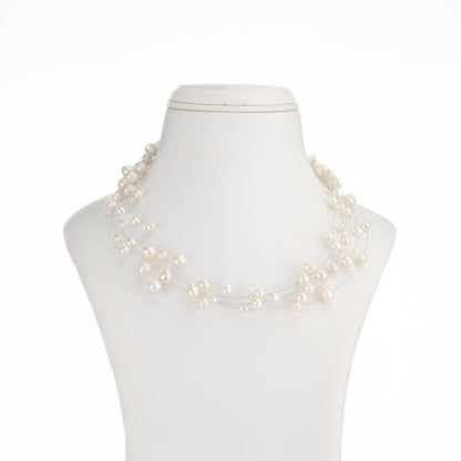 Fancy Wire Freshwater Pearls Necklace