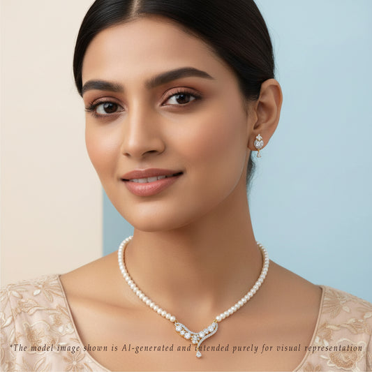 Stylish Freshwater Pearl Necklace Set