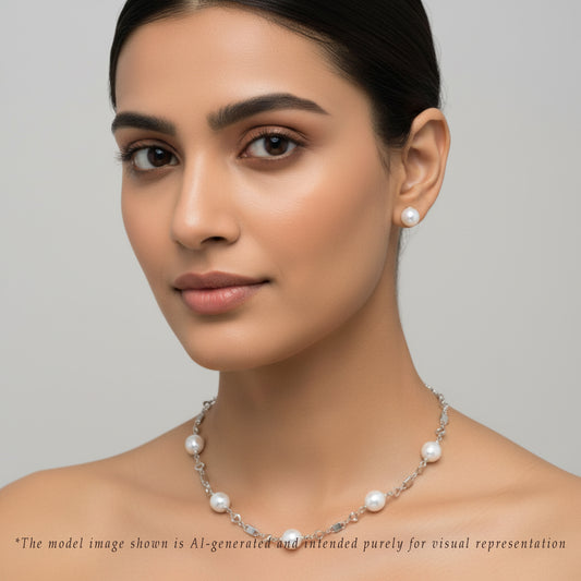 Exceptional Near Round Freshwater Pearl Necklace Set