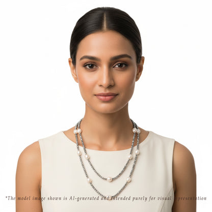 Black Fancy And Freshwater Pearl Necklace
