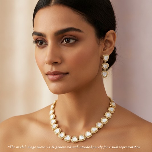 Glamorous Near Round Pearl Choker Set