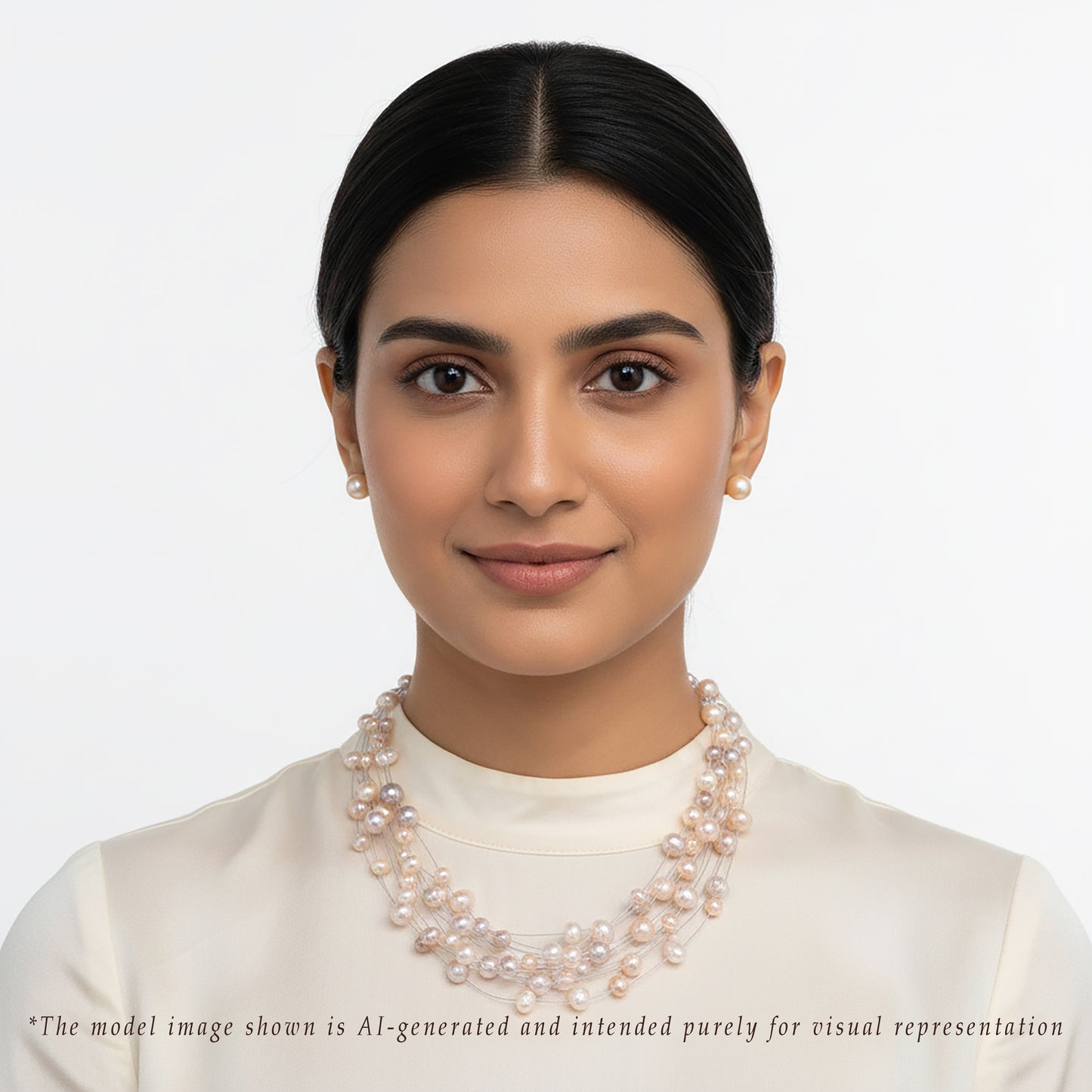 Pink Wire Freshwater Pearl Choker Set