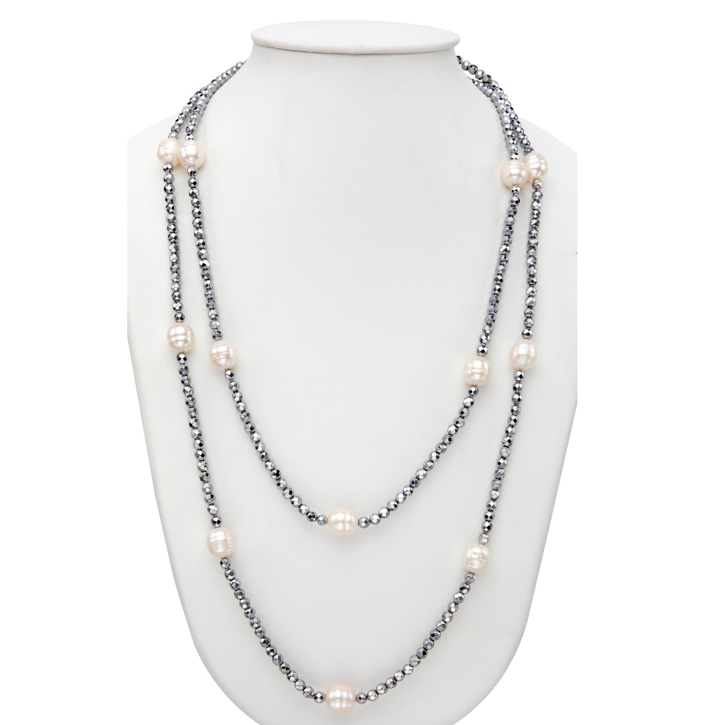 Black Fancy And Freshwater Pearl Necklace Set