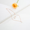 Stylish Rose Gold Silver Freshwater Pearl Necklace Set