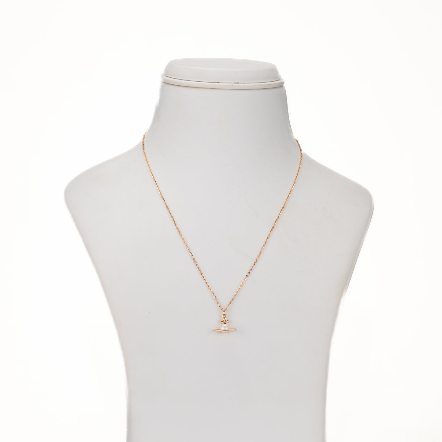 Classic Rose Gold Silver Freshwater Pearl Necklace Set
