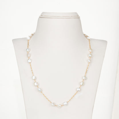 Modern Baroque Freshwater Pearl Necklace
