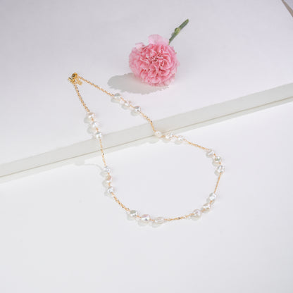Modern Baroque Freshwater Pearl Necklace