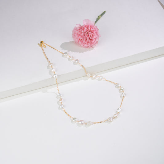 Modern Baroque Freshwater Pearl Necklace