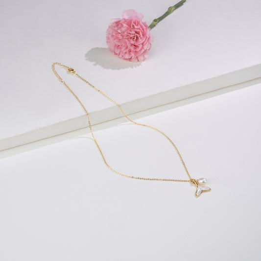 Artistic Baroque Freshwater Pearl Drop Necklace