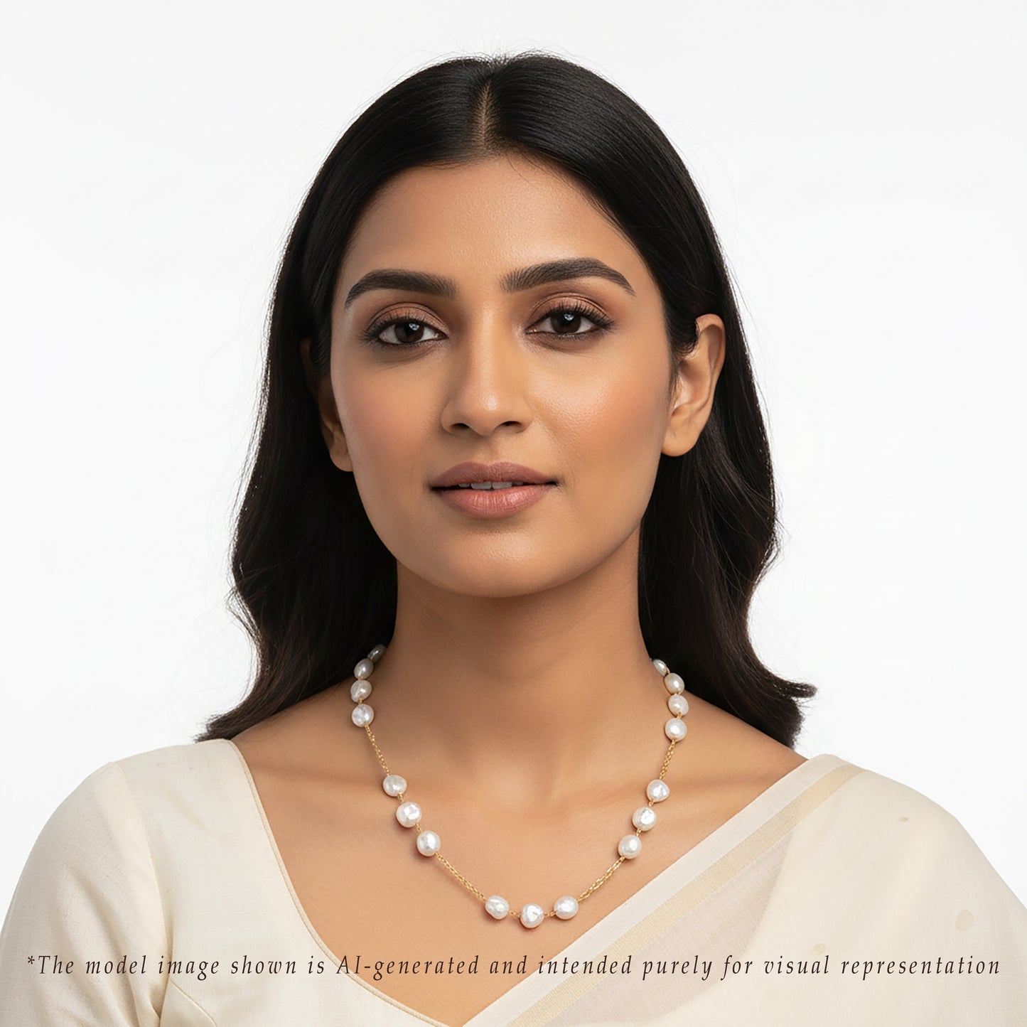 Modern Baroque Freshwater Pearl Necklace