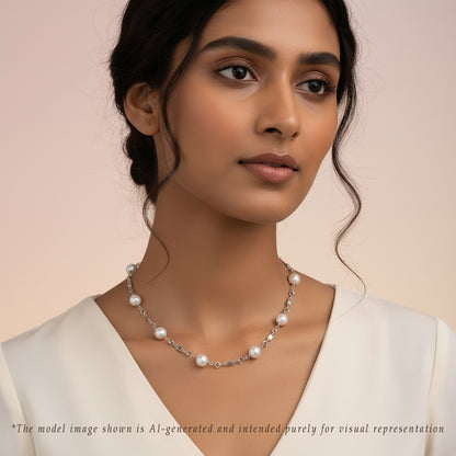 Exceptional Near Round Freshwater Pearl Necklace Set
