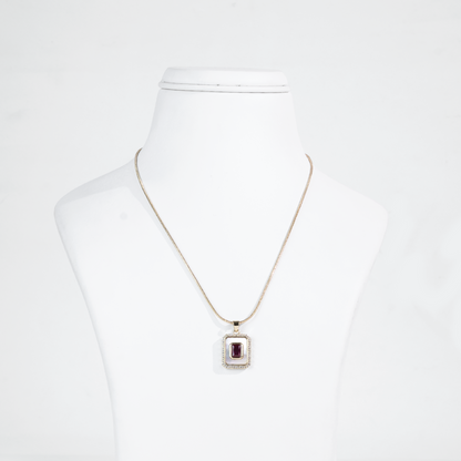 Graceful Red Stone Freshwater Pearl Necklace Set