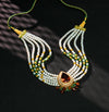 Radiant Pearl Emerald Stone Choker