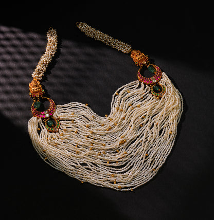 Trendy Kundan Side Pieces Necklace