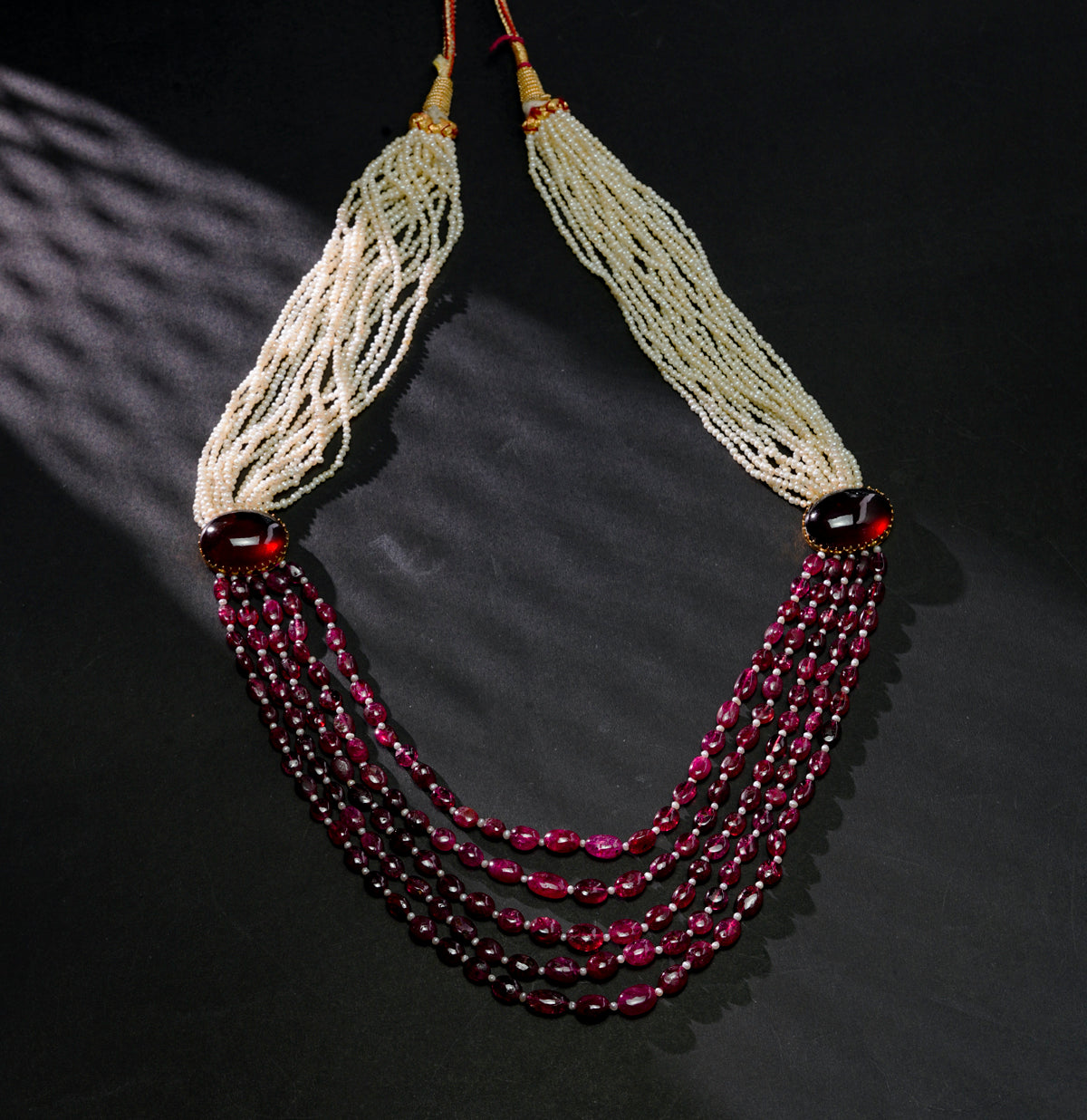 Fashionable Polki Pearl Emerald Necklace