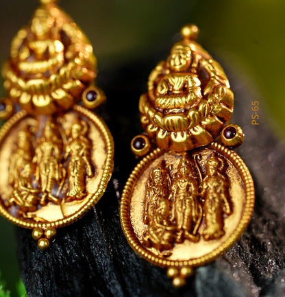 Decorative Lord laxmi Ji kasu Necklace Set