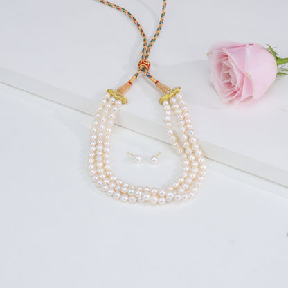 Classic White Near Round Freshwater Pearl Choker