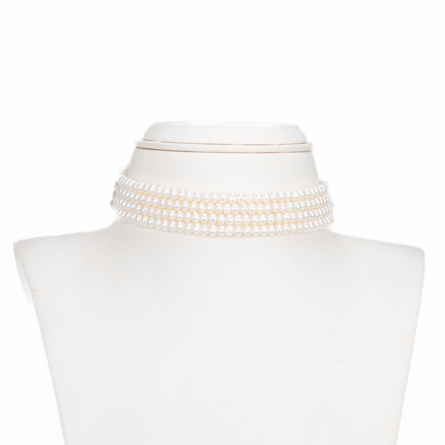 Adorable White Freshwater Pearls Choker Set