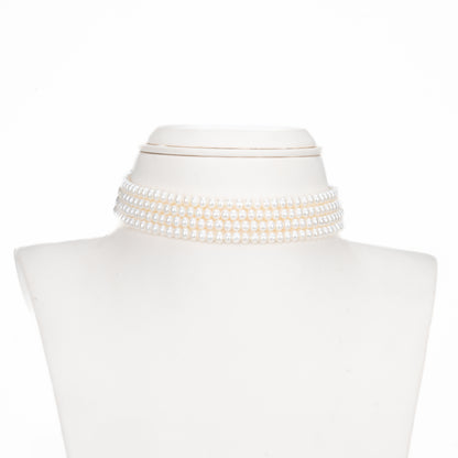 Adorable White Freshwater Pearls Choker Set