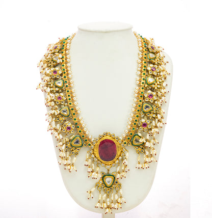 Striking Kundan Guttapusalu Necklace Set