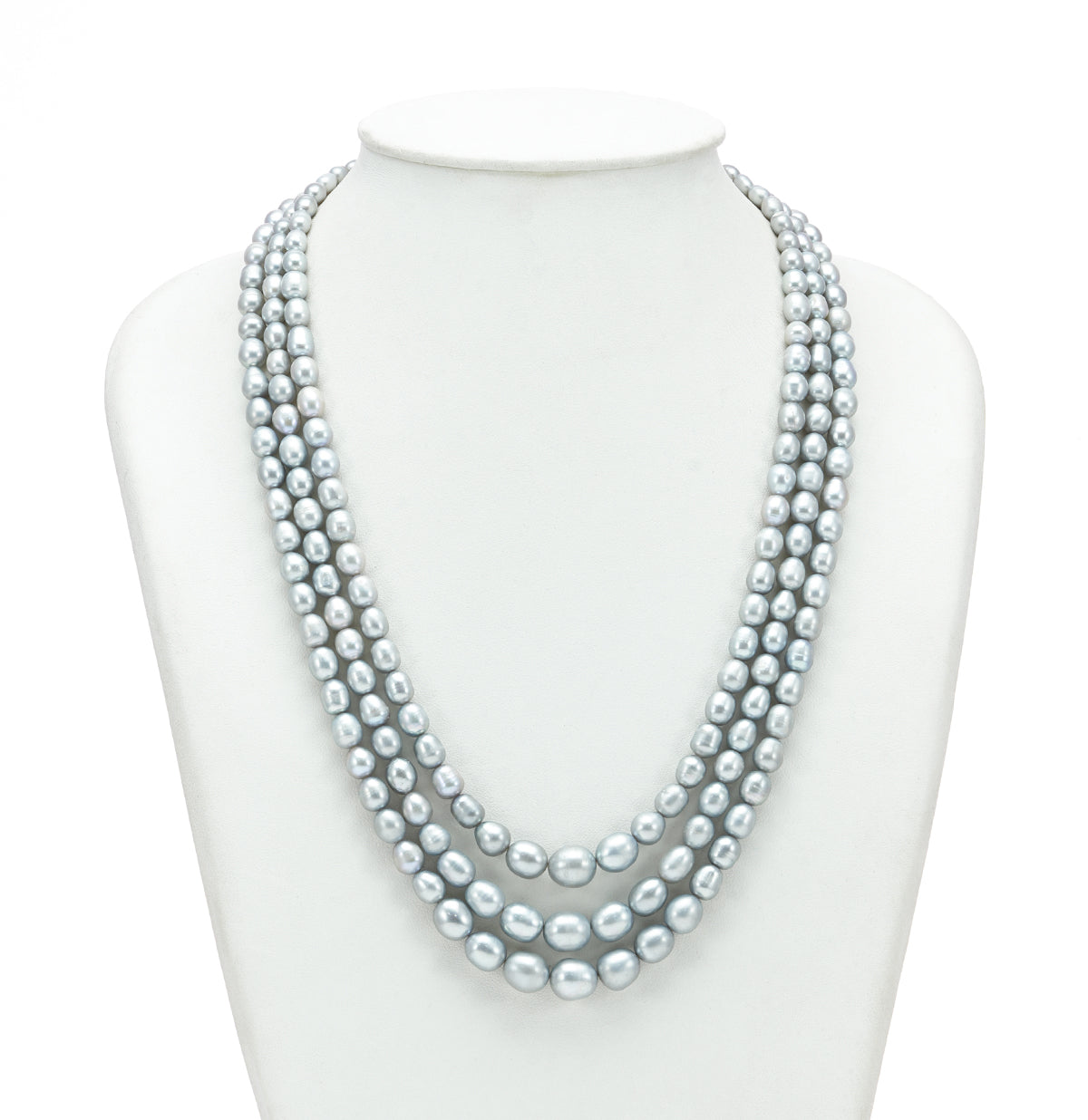 Grading Grey Drop Freshwater Pearl Necklace Set - AA Quality