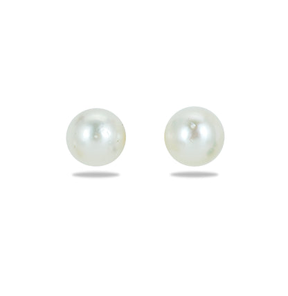 13.0-14.0mm White Round Saltwater Pearl Stud