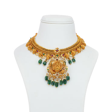 Shimmering Gold Stone Necklace