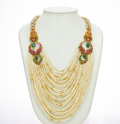 Trendy Kundan Side Pieces Necklace