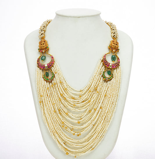 Trendy Kundan Side Pieces Necklace